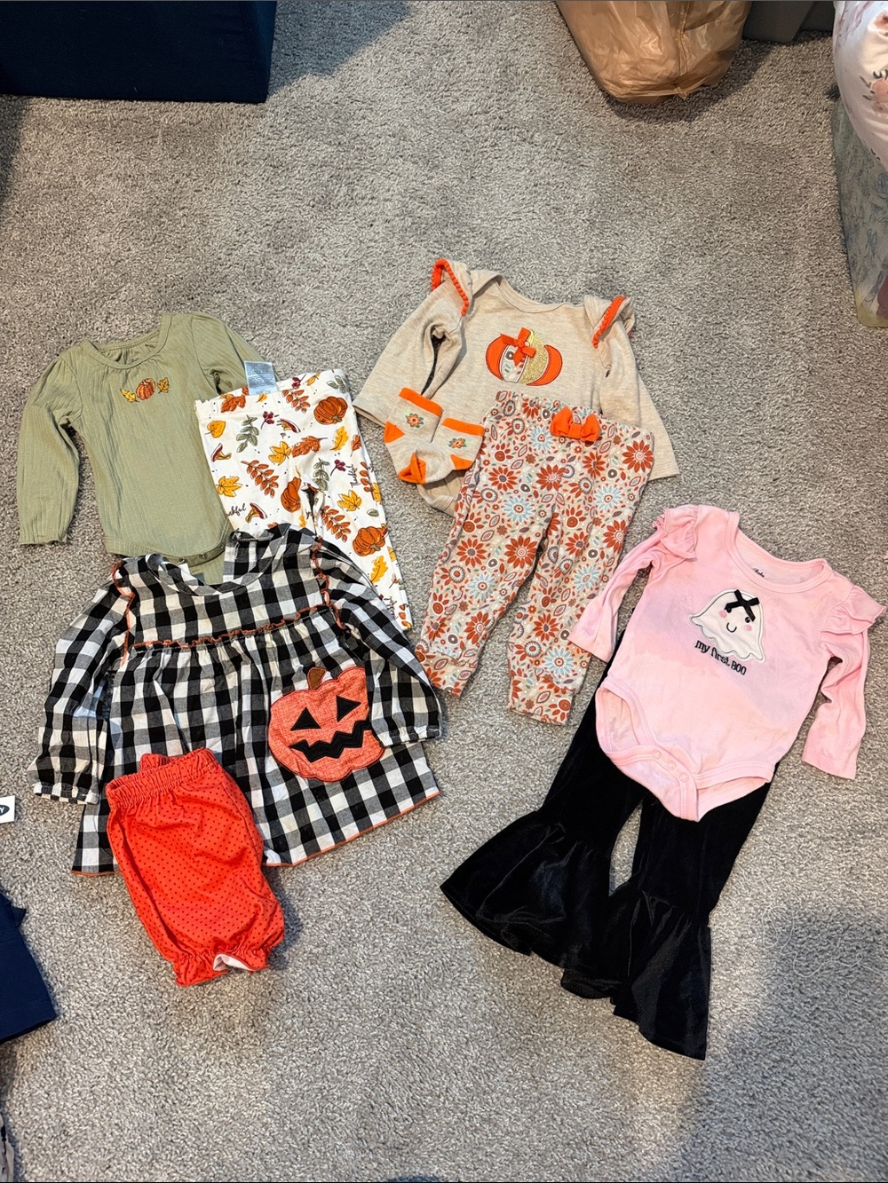 Lot of 9 mo Halloween Outfits